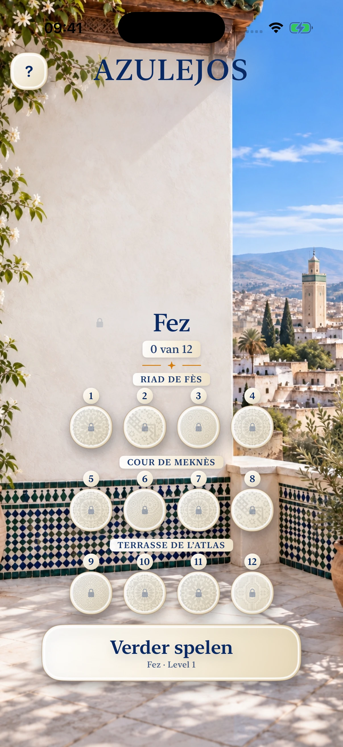 AZULEJOS in het hoofdstuk Fès